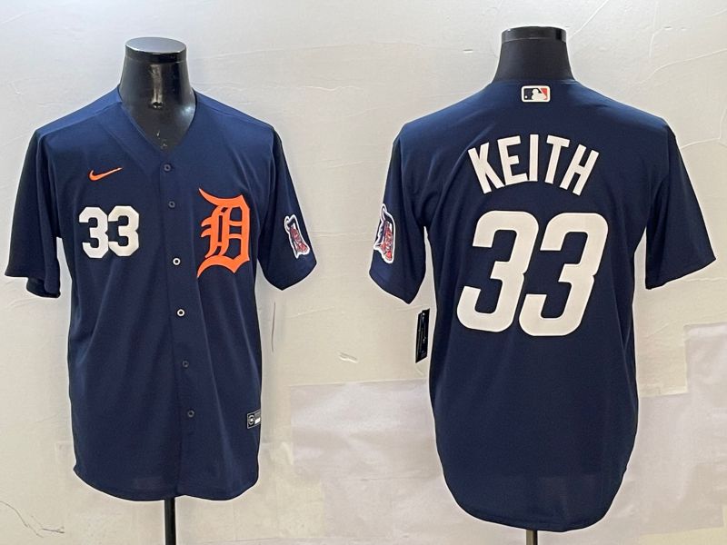 Men Detroit Tigers #33 Keith Drak Blue Game 2025 Nike MLB Jersey style 3115